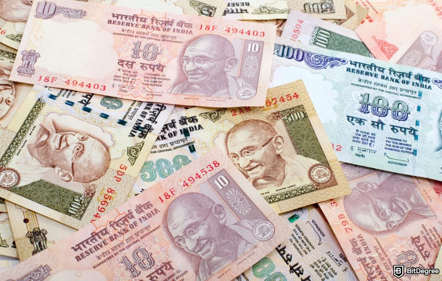 How to withdraw from KuCoin in India: Indian rupee bills.