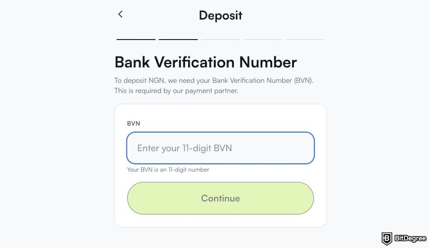 How to withdraw from KuCoin to Nigeria bank: the BVN field on Ogvio.