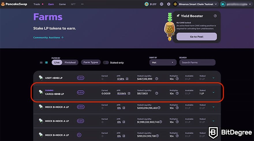 How to withdraw from PancakeSwap: liquidity pools.