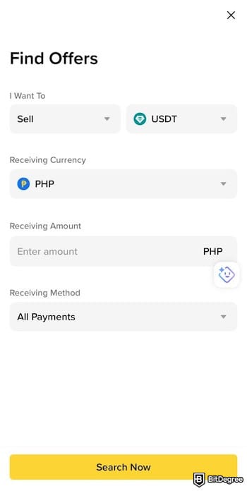 How to withdraw money from Binance Philippines: the [Sell] banner on Binance P2P.