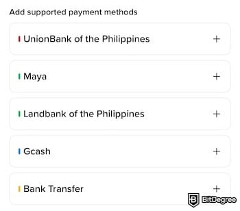 How to withdraw money from Binance Philippines: supported payment methods on a Binance's buyer ad.