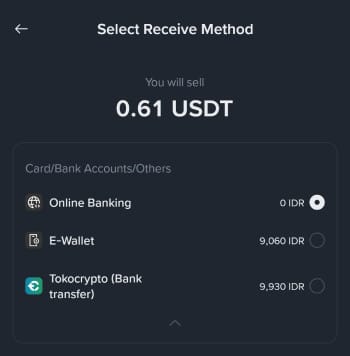 How to withdraw money from Binance: the receive methods available on the Binance app.