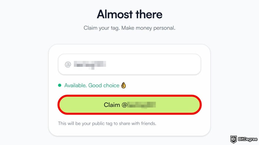 How to withdraw money from Binance Wallet: create and claim your @Tag.