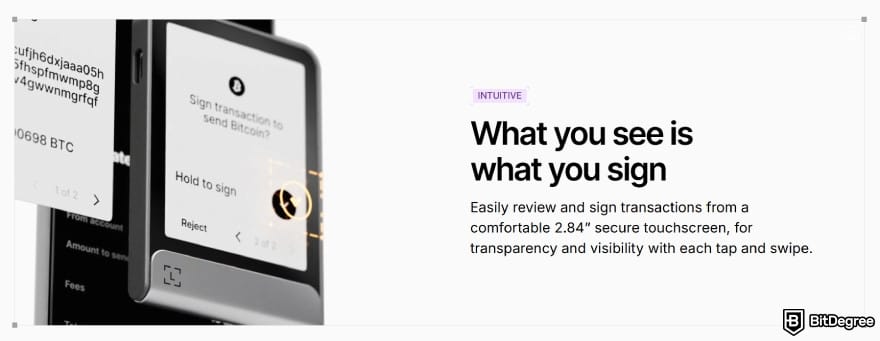 How to withdraw money from Binance Wallet: Ledger Flex secure touchscreen.