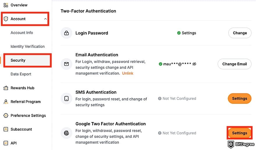 How to withdraw money from Bybit in Nigeria: activating Google Authenticator on Bybit.