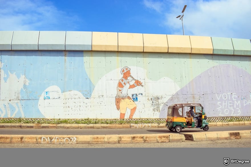 How to withdraw money from Bybit in Nigeria: ethnical graffiti in Abuja, the capital city of Nigeria.