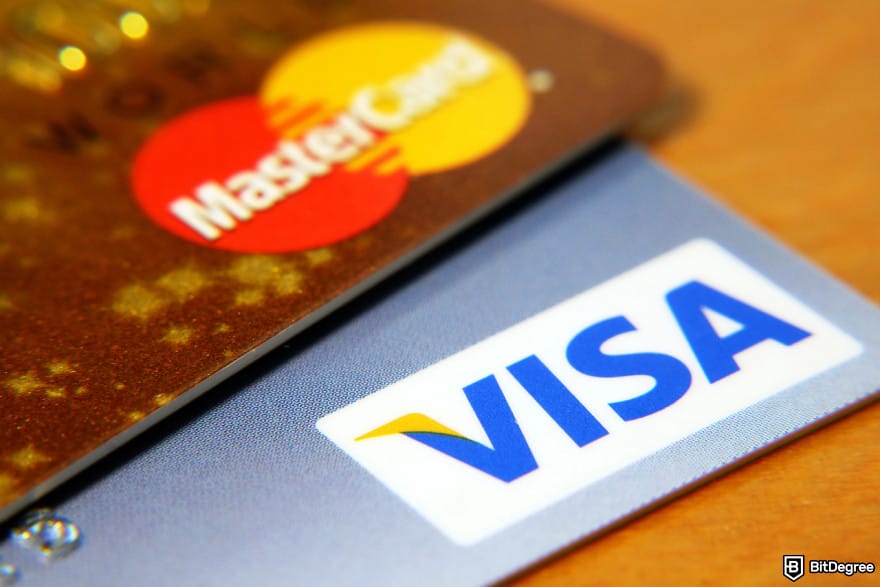 How to withdraw money from Cash App: the Visa logo under a MasterCard logo. How to withdraw money from Cash App: the Visa logo under a MasterCard logo.