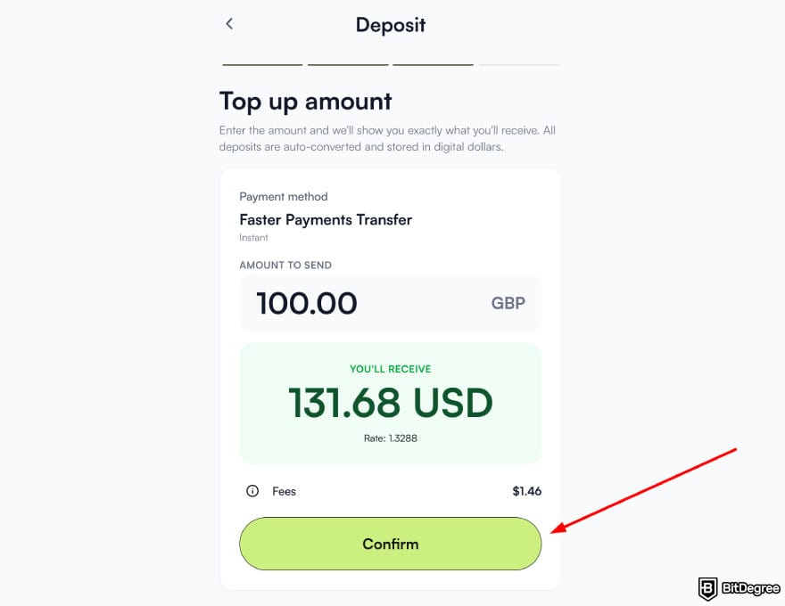 How to withdraw money from checking account: Ogvio deposit confirmation page. How to withdraw money from checking account: Ogvio deposit confirmation page.