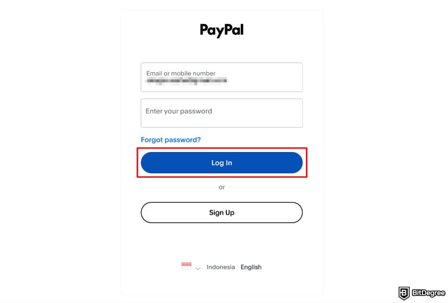 How to withdraw money from checking account: PayPal log in page. How to withdraw money from checking account: PayPal log in page.