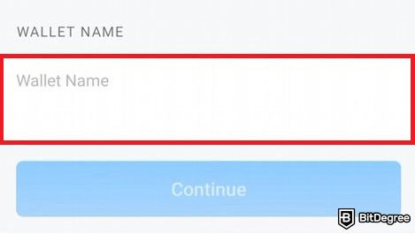 How to withdraw money from Crypto.com: Adding a name to a new wallet on the Crypto.com app.