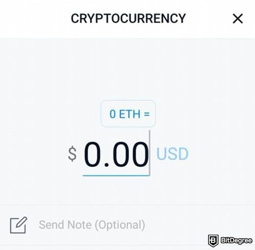 How to withdraw money from Crypto.com: Typing the amount to transfer on the Crypto.com app.