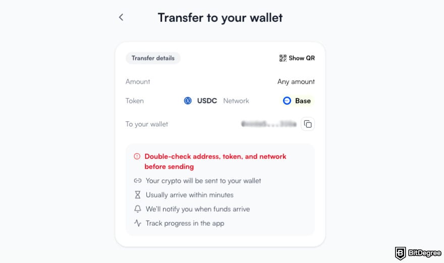 How to withdraw money from Crypto.com: the crypto wallet address on Ogvio.