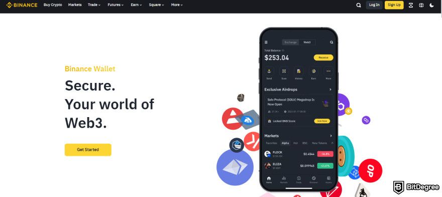 How to withdraw money from DeFi wallet: Binance Web3 wallet.