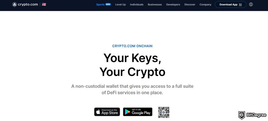 How to withdraw money from DeFi wallet: Crypto.com wallet.