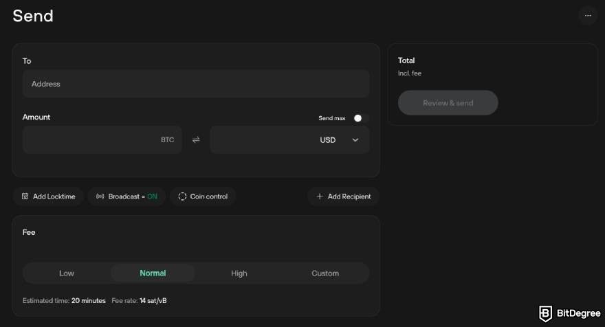 How to withdraw money from DeFi wallet: sending confirmation.