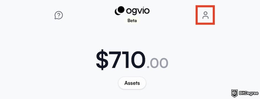 How to withdraw money from Fiverr: the profile icon on Ogvio's dashboard outlined.