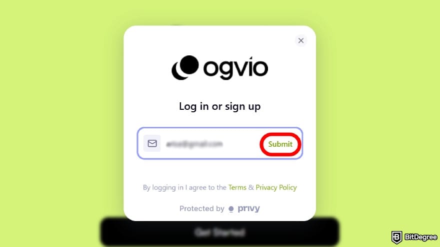 How to withdraw money from GO2bank without card: enter email address and click [Submit].