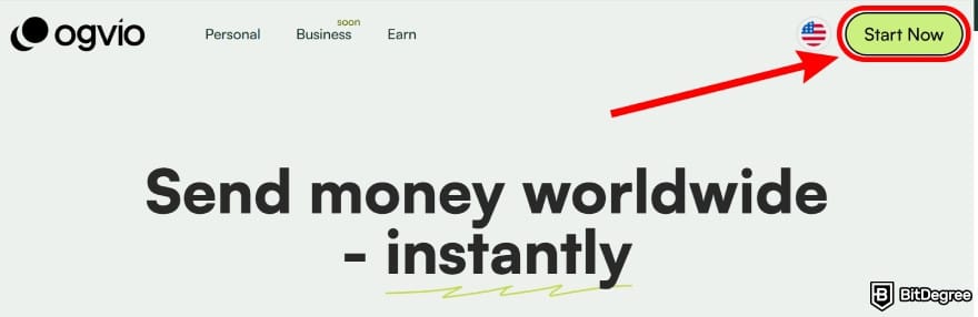 How to withdraw money from GO2bank without card: click on start now.