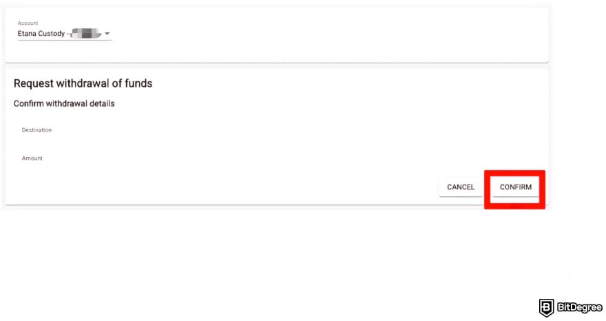 How to withdraw money from Kraken: [Confirm] button.