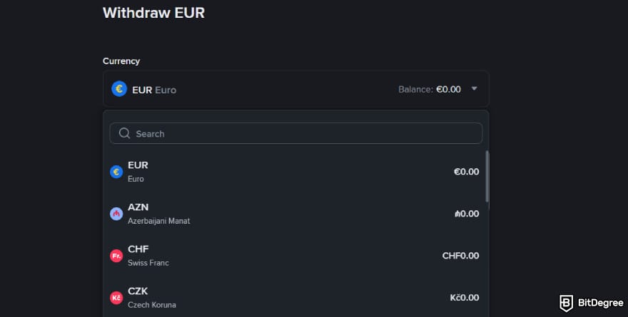 How to withdraw money from KuCoin: Binance fiat withdrawal currency options.