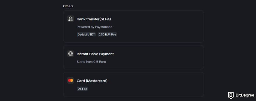How to withdraw money from KuCoin: Binance fiat withdrawal options.