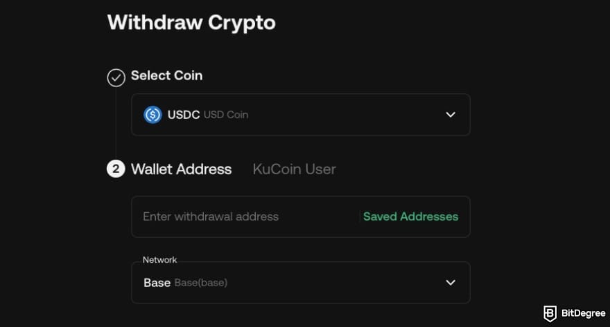 How to withdraw money from KuCoin: KuCoin's interface where you need to select a coin you'd like to withdraw and the wallet address. How to withdraw money from KuCoin: KuCoin's interface where you need to select a coin you'd like to withdraw and the wallet address.