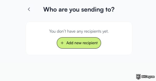 How to withdraw money from MetaMask: add a recipient on Ogvio.