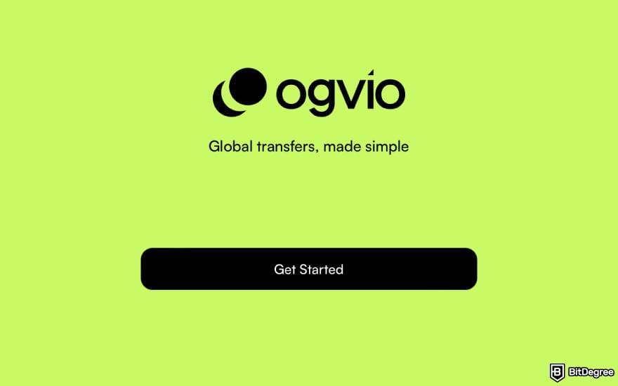 How to withdraw money from savings account: click [Get Started] on Ogvio.