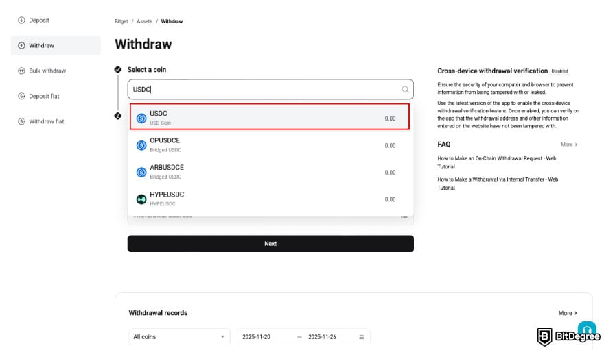 How to withdraw money from Sweatcoin: choose USDC as the token you want to withdraw from Bitget. How to withdraw money from Sweatcoin: choose USDC as the token you want to withdraw from Bitget.