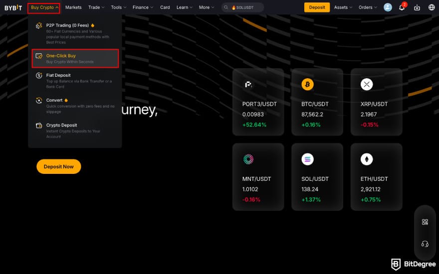 How to withdraw money from Sweatcoin: choose [One-Click Buy].