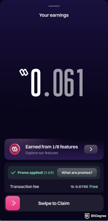 How to withdraw money from Sweatcoin: a screenshot of Sweat wallet. How to withdraw money from Sweatcoin: a screenshot of Sweat wallet.