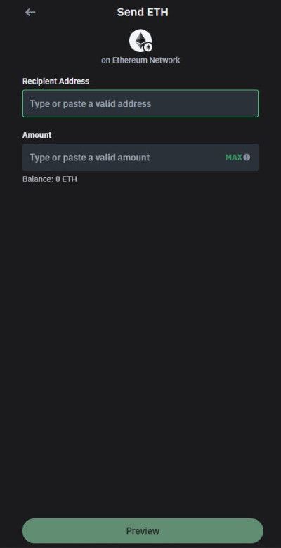 How to withdraw money from Trust Wallet: paste your Binance address.