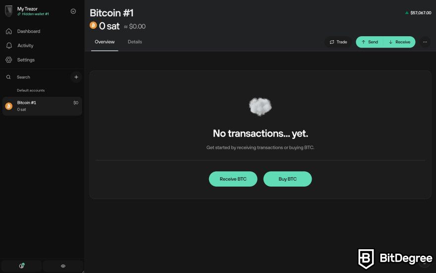 How to withdraw money from Trust Wallet: select receive crypto.