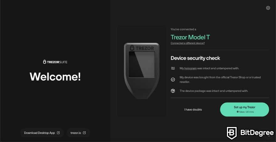 How to withdraw money from Trust Wallet: set up your Trezor first.