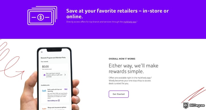 How to withdraw money from Wisely card: a screenshot of Wisely's rewards program description. How to withdraw money from Wisely card: a screenshot of Wisely's rewards program description.