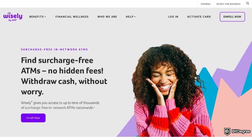How to withdraw money from Wisely card: a screenshot of Wisely's surcharge-free ATM withdrawal feature description. How to withdraw money from Wisely card: a screenshot of Wisely's surcharge-free ATM withdrawal feature description.
