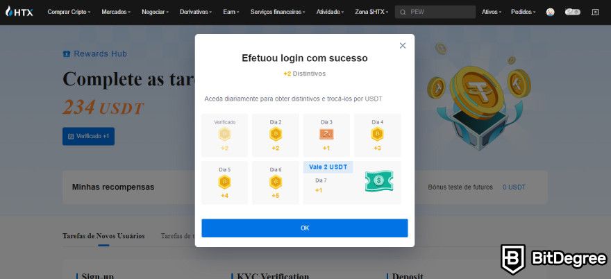 HTX é Confiável? Recompensas de Login