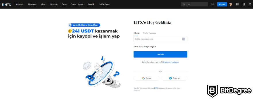 HTX Güvenilir Mi: Kayıt