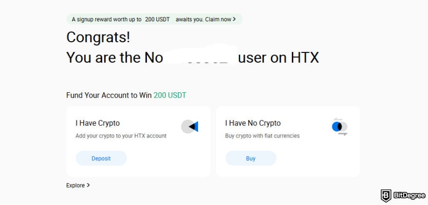HTX referral code: fund your account and win 200 USDT on HTX.