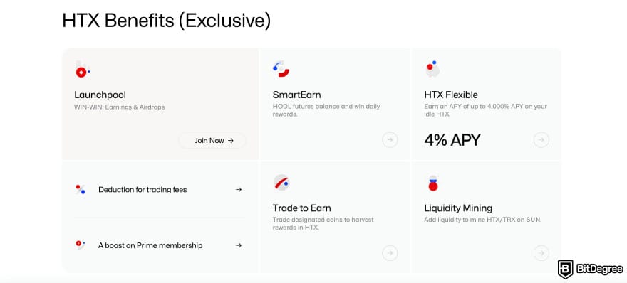 Huobi exchange review: HTX token benefits.