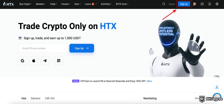 Huobi exchange review: Sign up to HTX.