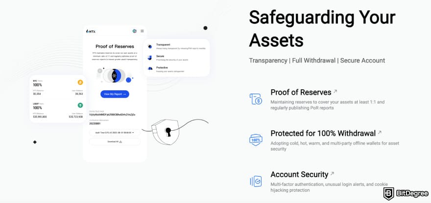 Huobi exchange review: security measures of HTX.
