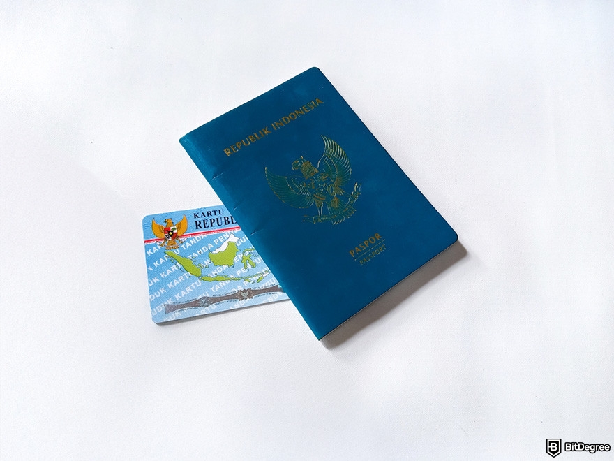 Indodax review: Indonesian ID card and passport.