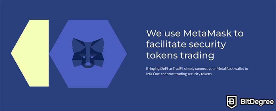 INX exchange review: MetaMask integration.