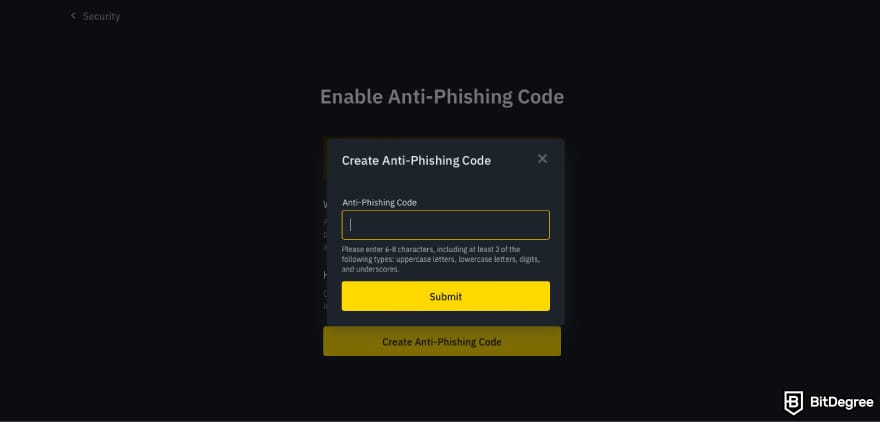 Is Binance safe: submit your code.