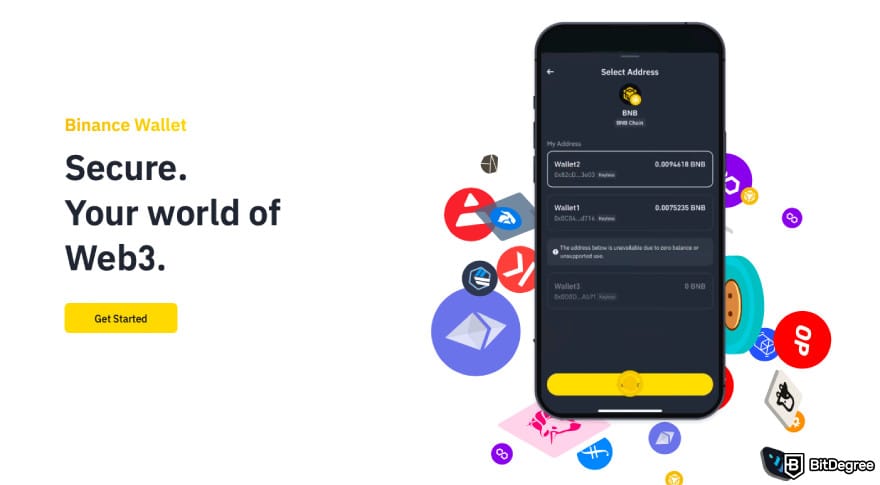Is Binance safe: a screenshot of Binance Web3 wallet.
