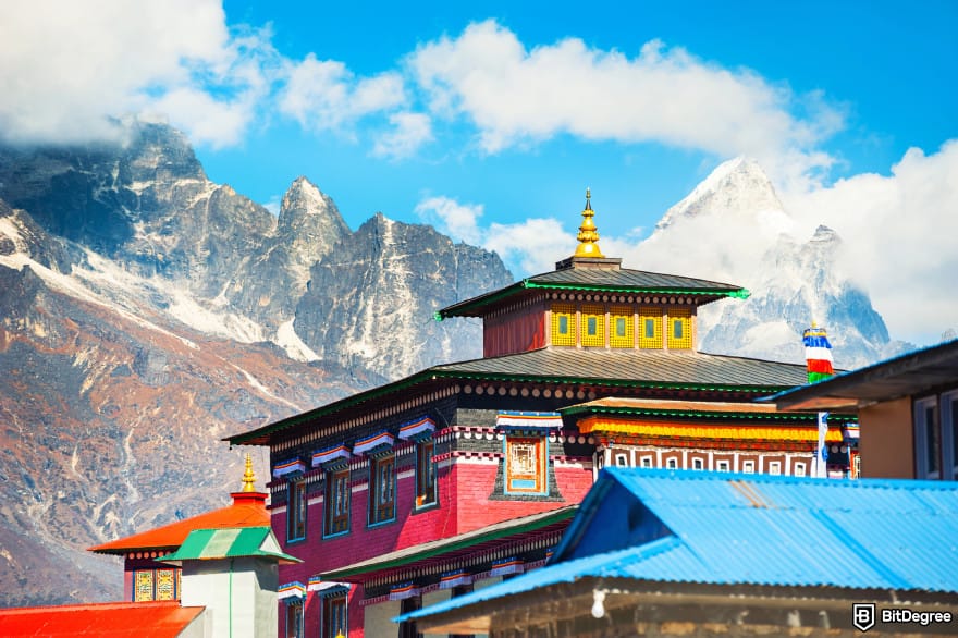 Is Bitcoin legal: the Tengboche Monastery in Khumbu Valley, Himalaya, Nepal.