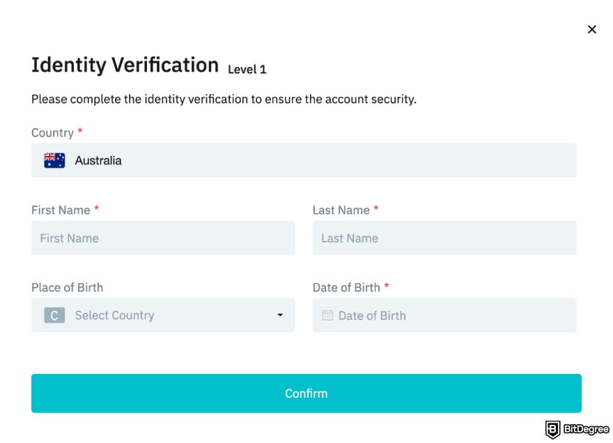 Is BitMart safe: BitMart KYC level 1.