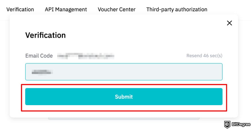 Is BitMart safe: BitMart verification code submit.