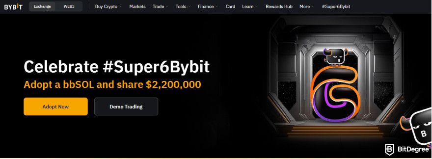 Is Bybit safe: Bybit homepage.